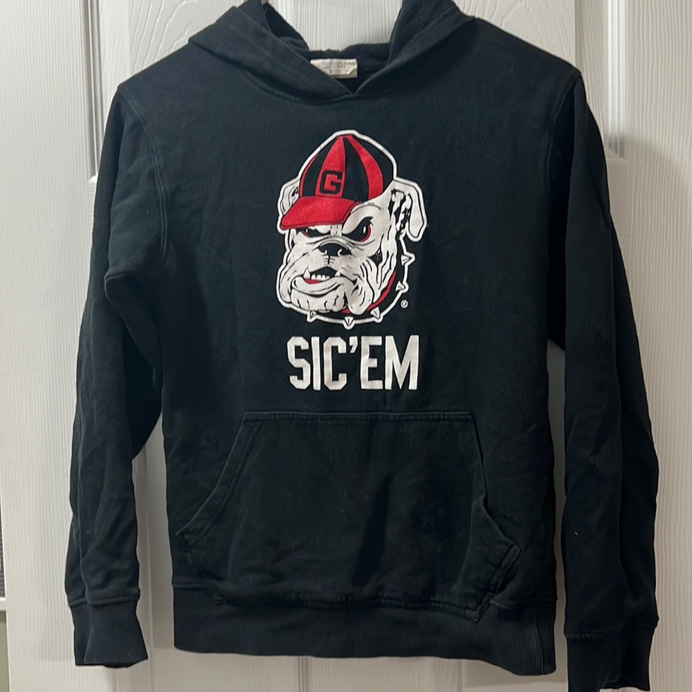 Black Ga Bulldog Hoodie
